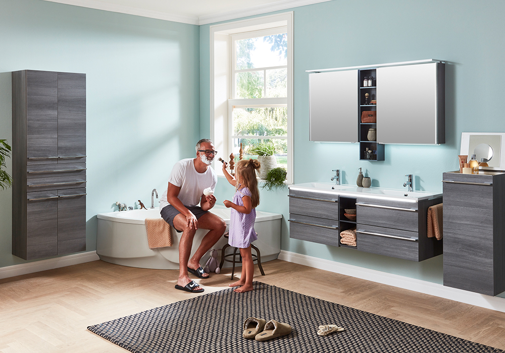 10914_18 MARLIN BAD 3250_140cm_Kastanie Graphit Nachbildung_Anthrazit Seidenglanz