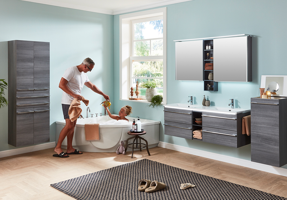 10915_18 MARLIN BAD 3250_140cm_Kastanie Graphit Nachbildung_Anthrazit Seidenglanz