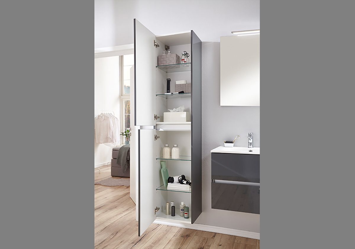 14681_18 MARLIN BAD 3350_120cm_Anthrazit Lacklaminat Glanz